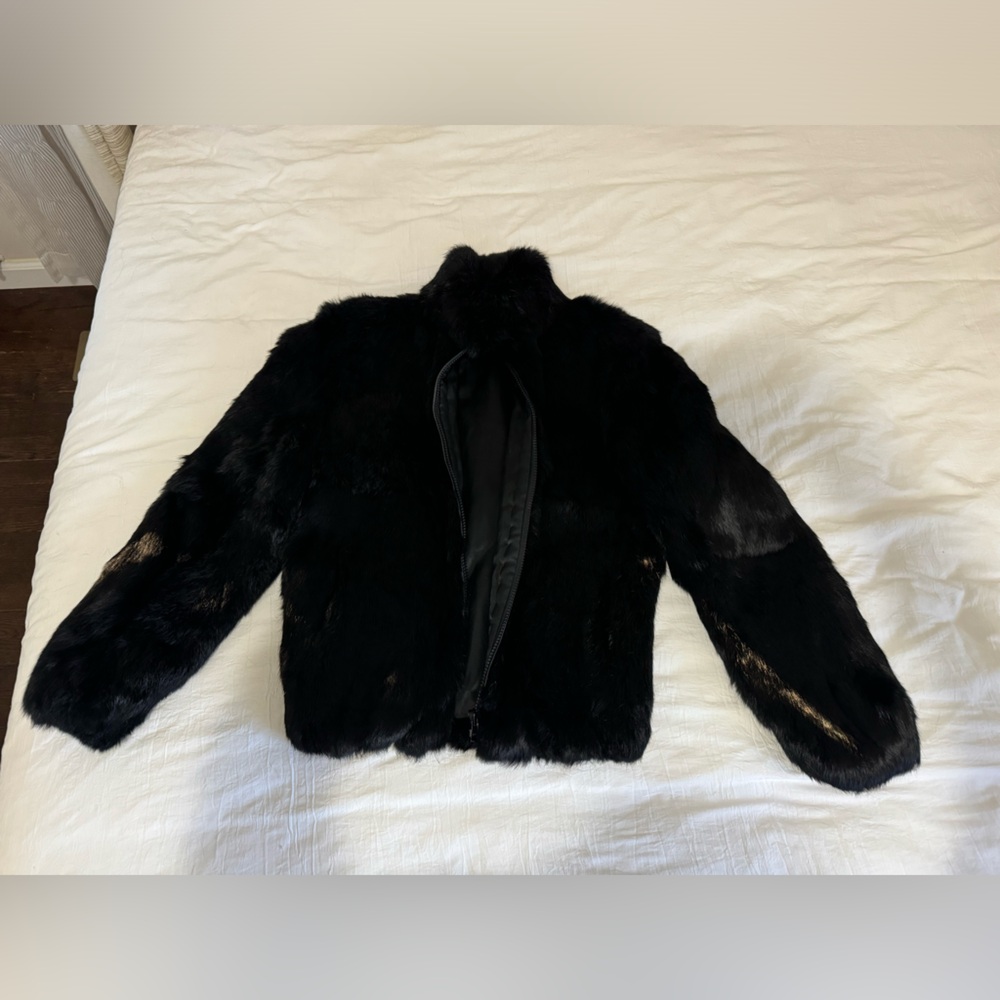 Women’s Black rabbit Fur Coat